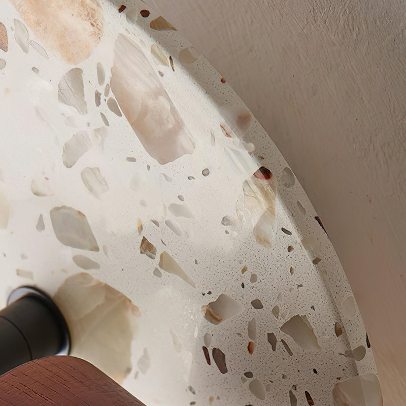 Applique murale en pierre et bois ALYA, vue d'ambiance dans un intérieur clair – Ambiance Éclat