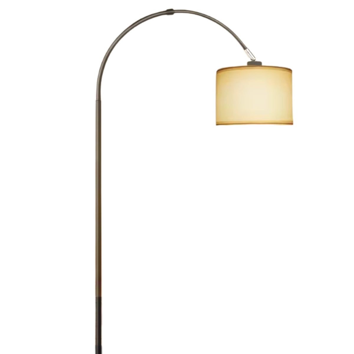 Lampadaire arc en lin IRIS, vue de face sur fond uni
