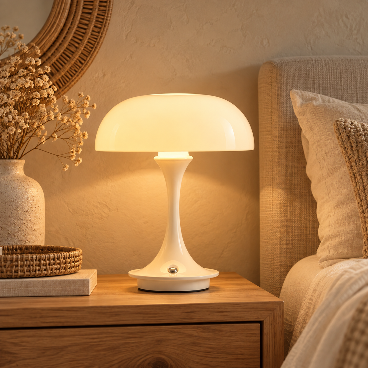 Lampe de chevet champignon LUMA en situation — vue 2