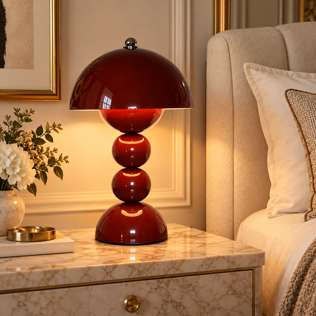 Lampe de chevet sans fil en métal AMBRA en situation — vue 3
