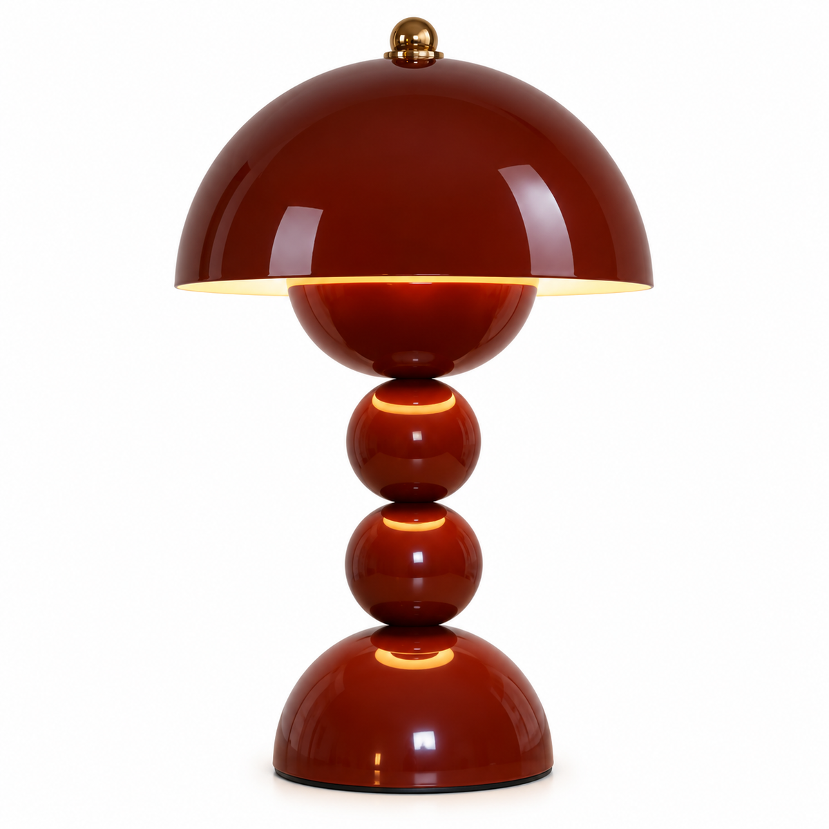 Lampe de chevet sans fil en métal AMBRA, vue de face sur fond uni