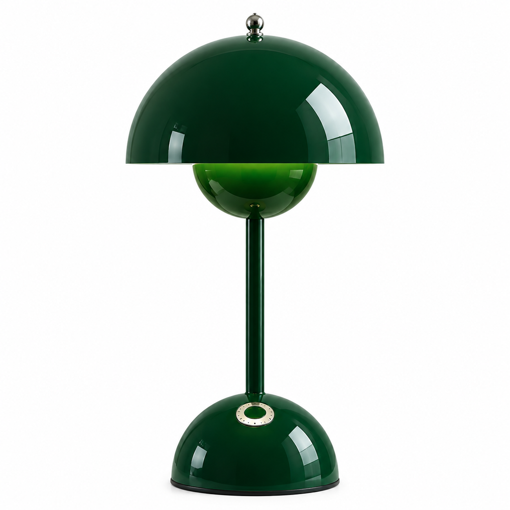 Lampe de chevet sans fil en métal FIORA, vue de face sur fond uni