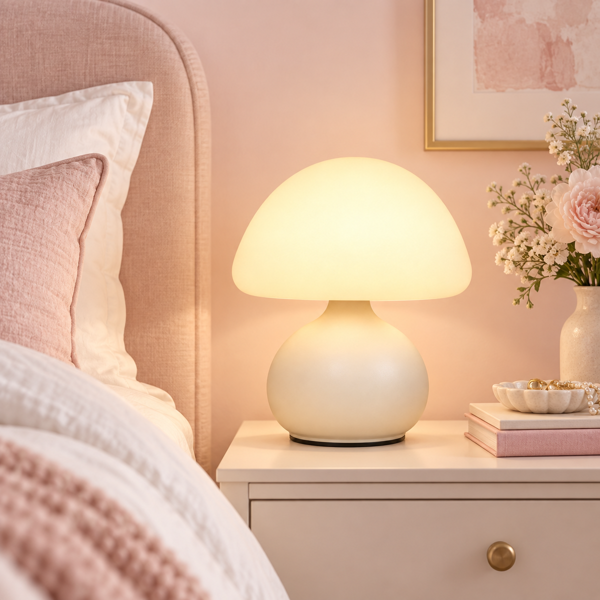 Lampe de chevet en métal SIRA installée dans un intérieur