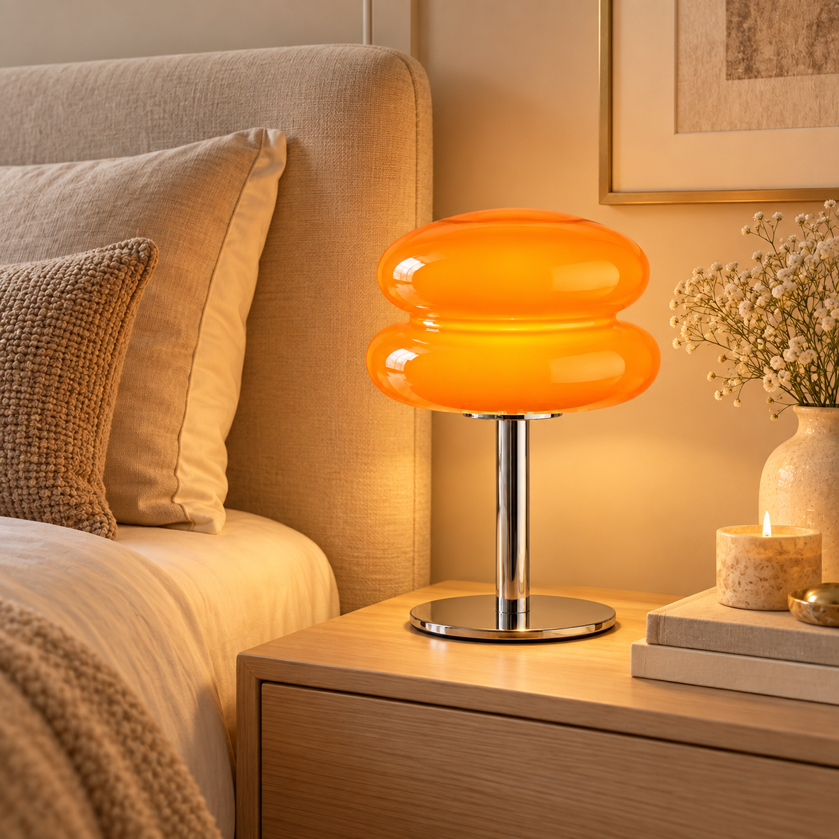 Lampe de chevet sans fil en métal TILDA en situation — vue 2