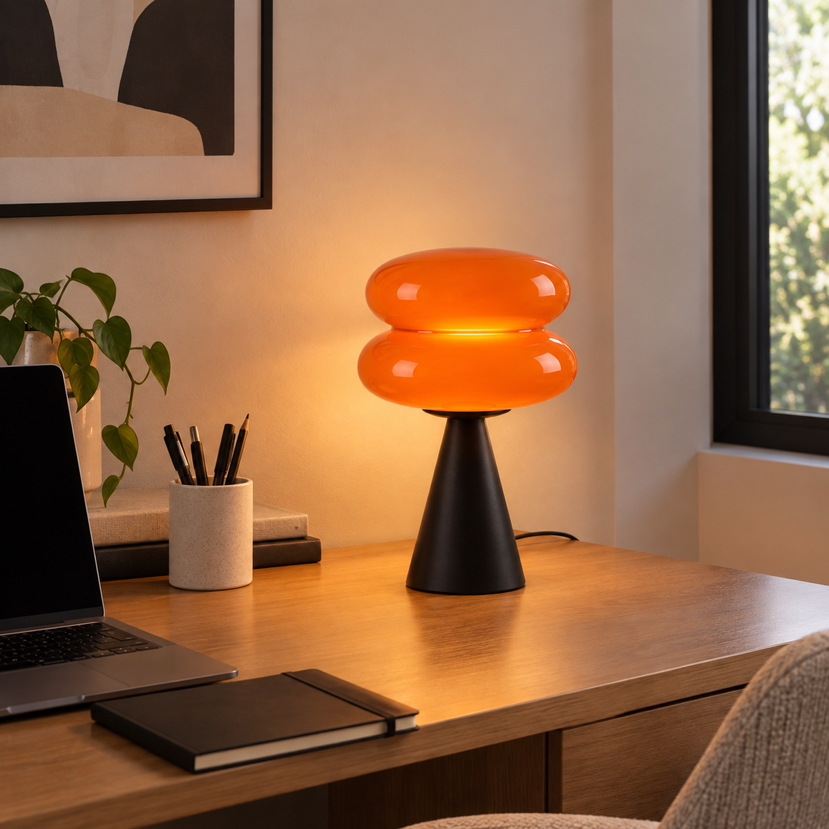 Lampe de chevet en verre BOLLA en situation — vue 2