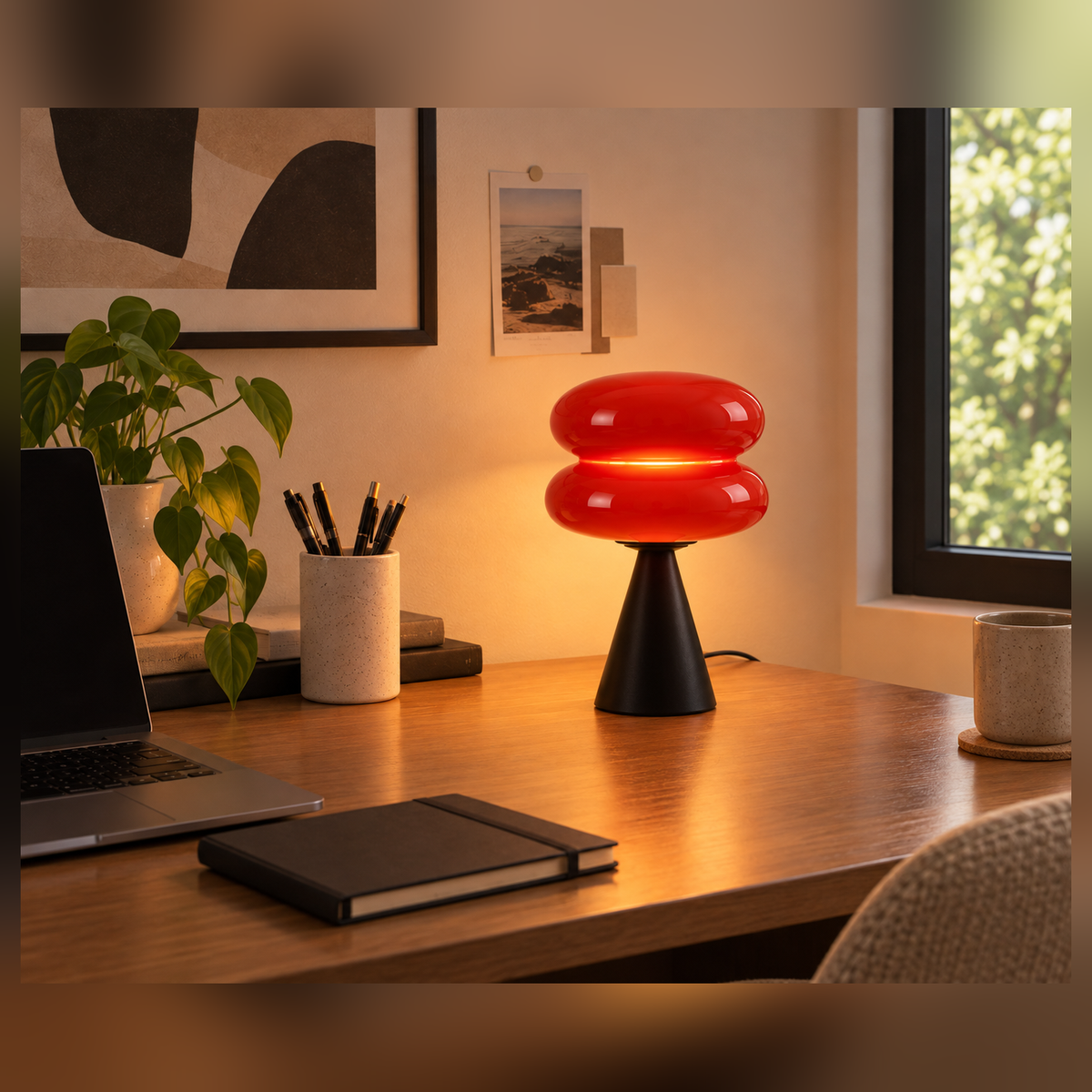 Lampe de chevet en verre BOLLA en situation — vue 4