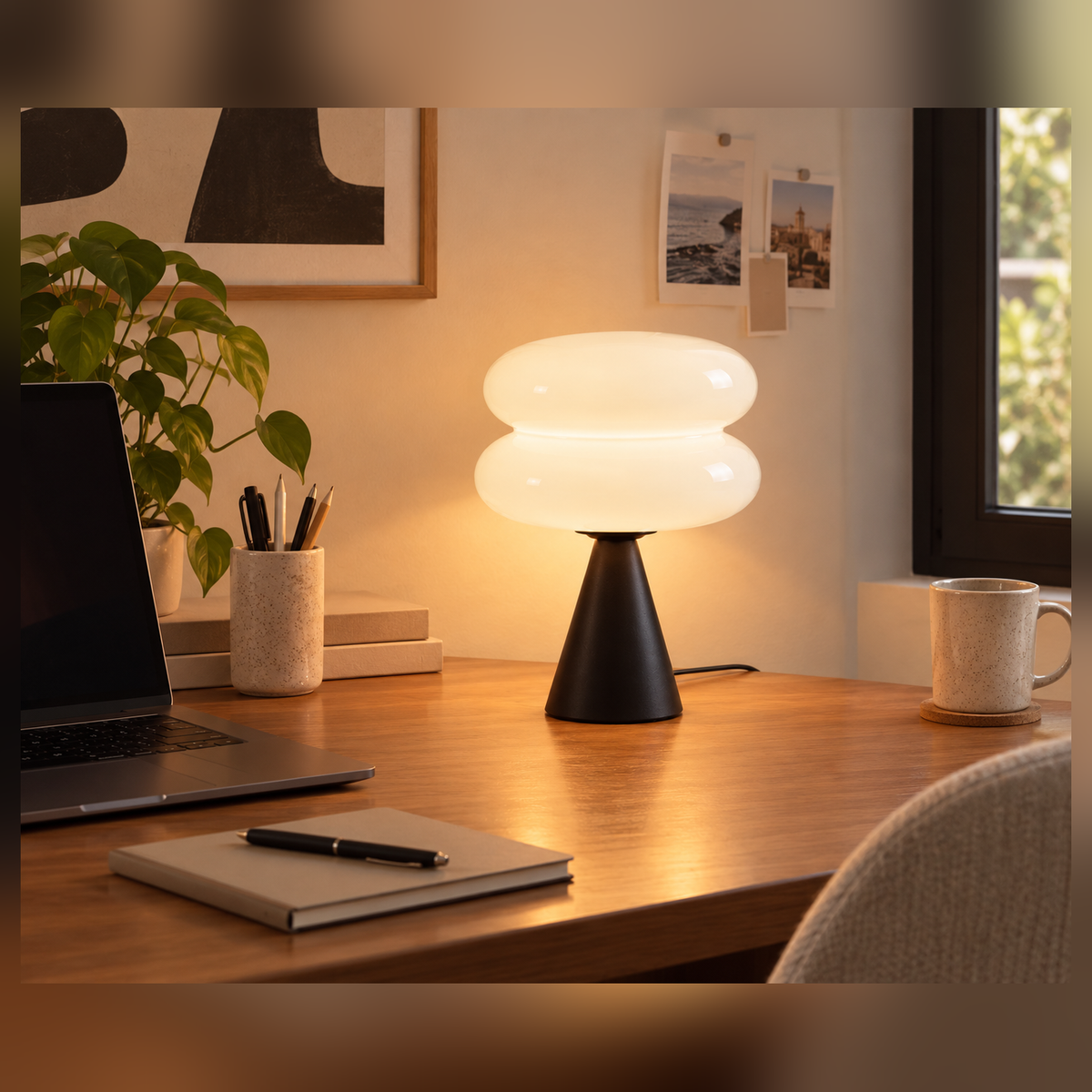 Lampe de chevet en verre BOLLA en situation — vue 7