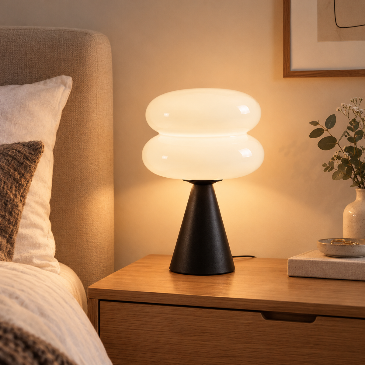 Lampe de chevet en verre BOLLA en situation — vue 8