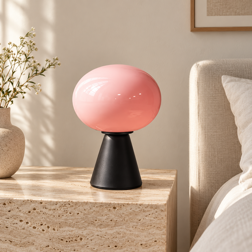 Lampe de chevet en verre OLIVA en situation — vue 6