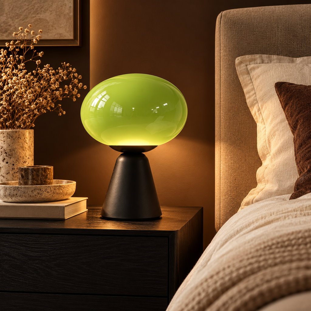 Lampe de chevet en verre OLIVA en situation — vue 7