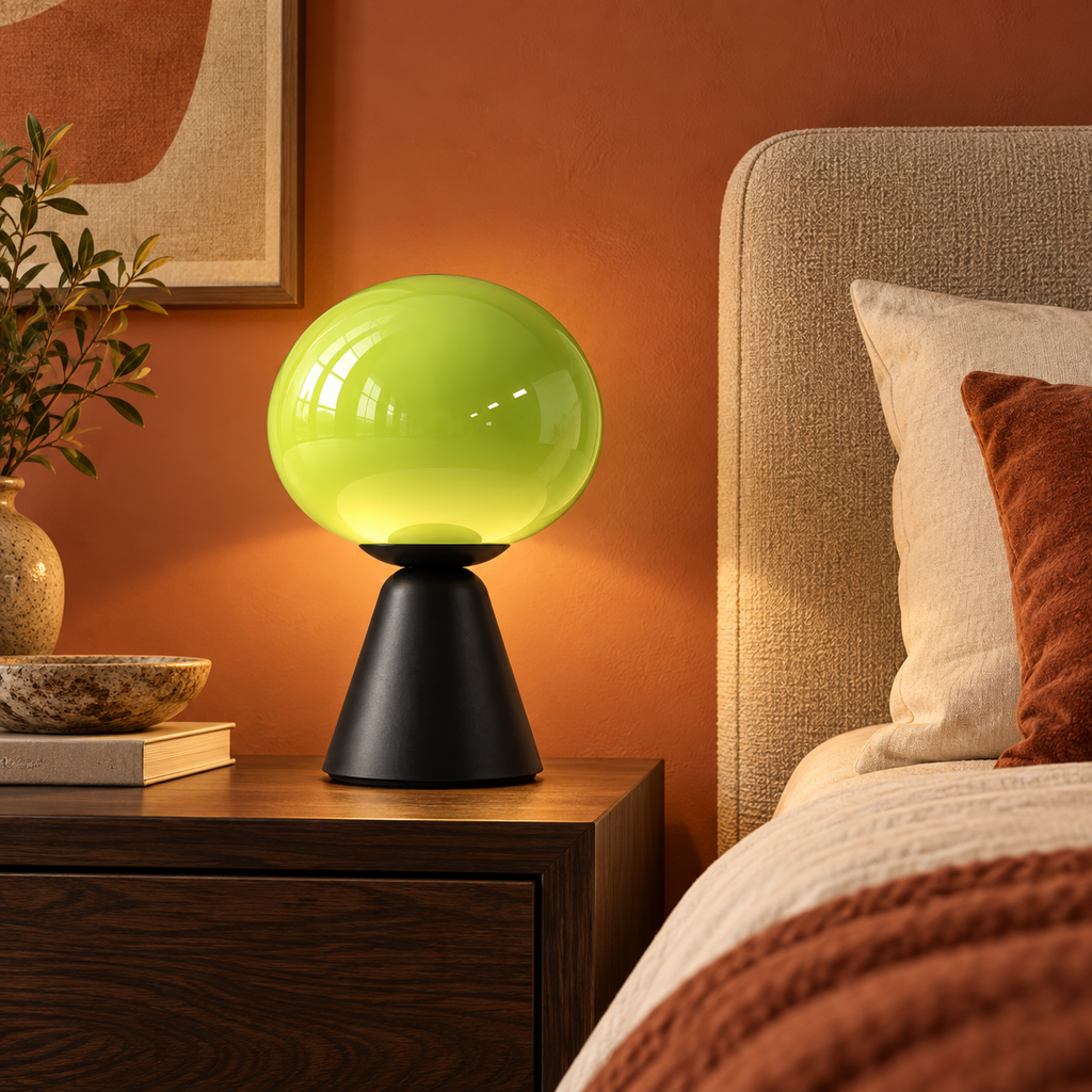 Lampe de chevet en verre OLIVA en situation — vue 8