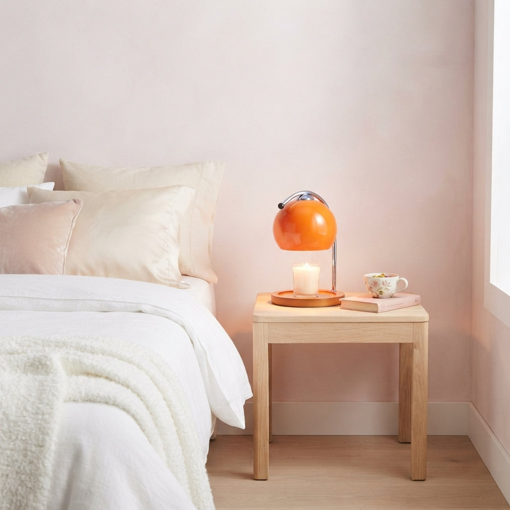 Lampe de chevet en verre SOLEA installée dans un intérieur