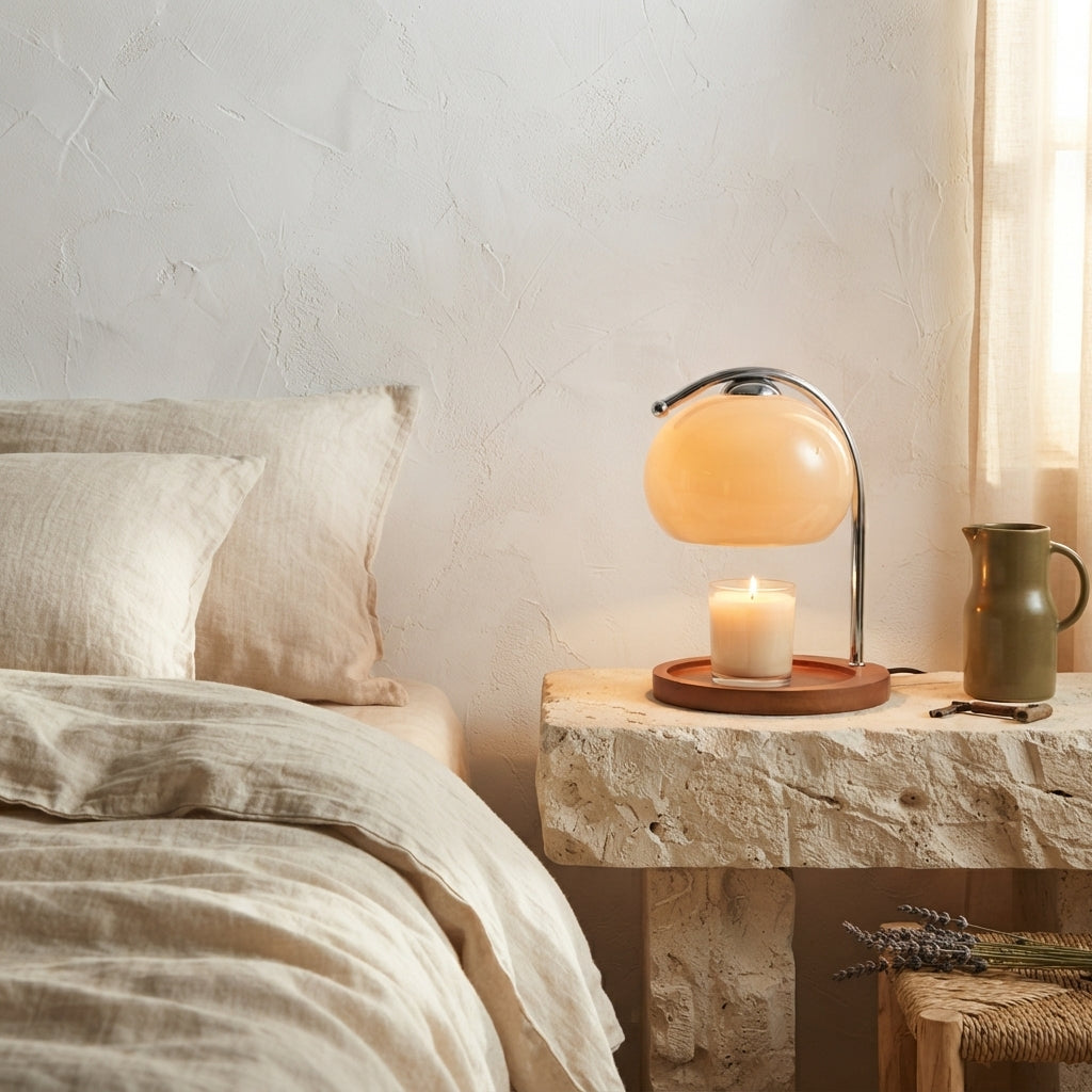 Lampe de chevet en verre SOLEA en situation — vue 3
