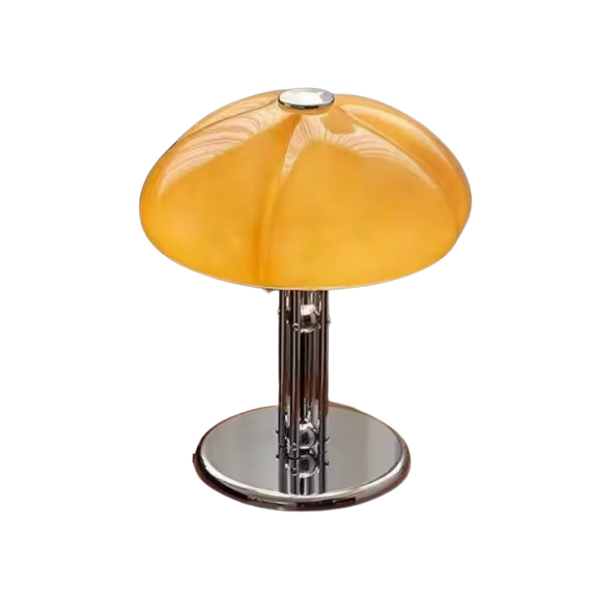 Lampe de chevet en verre VELIA, vue de face sur fond uni