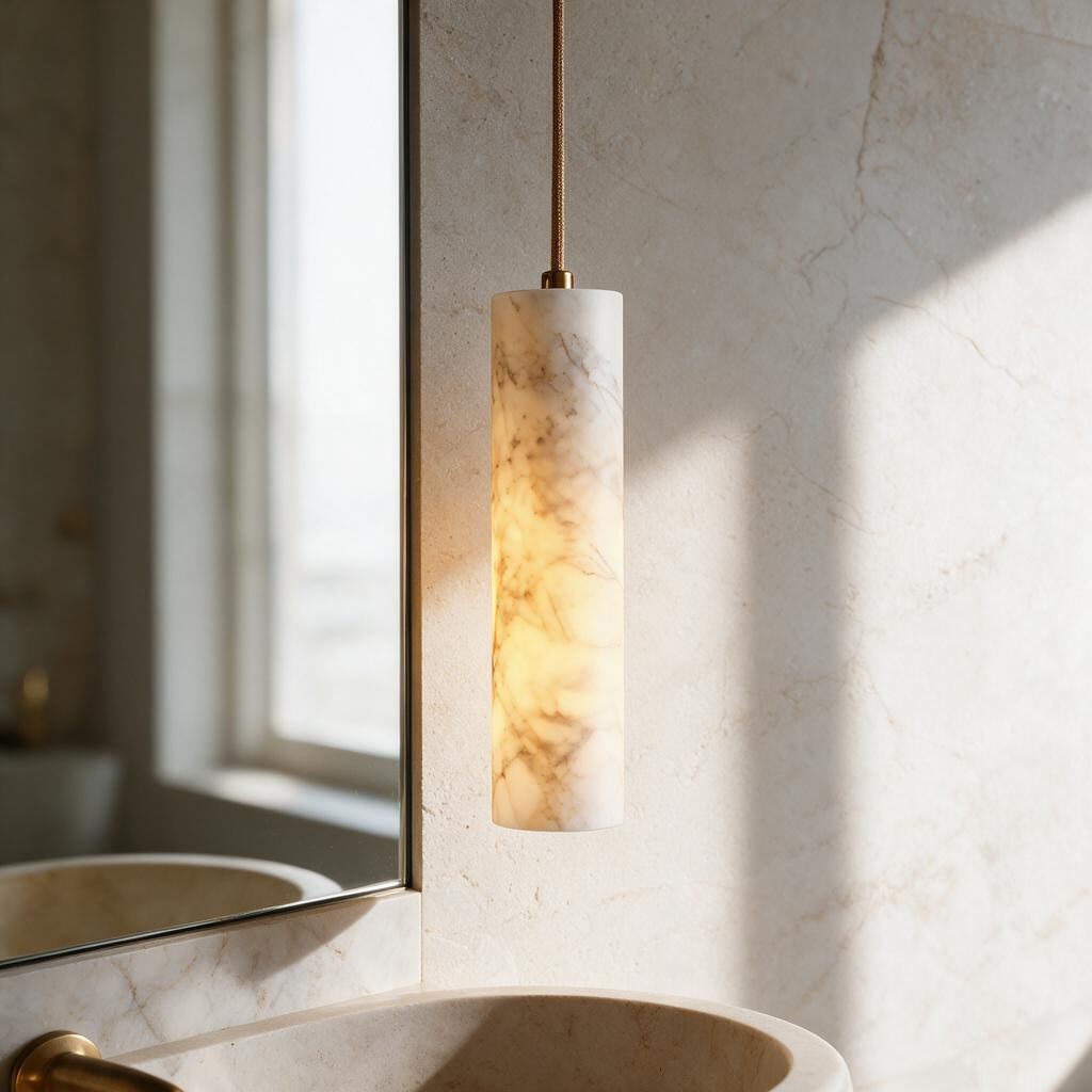 Suspension en marbre LENA installée dans un intérieur
